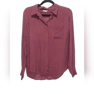 Club Monaco 100% silk Button Down Top Size Medium